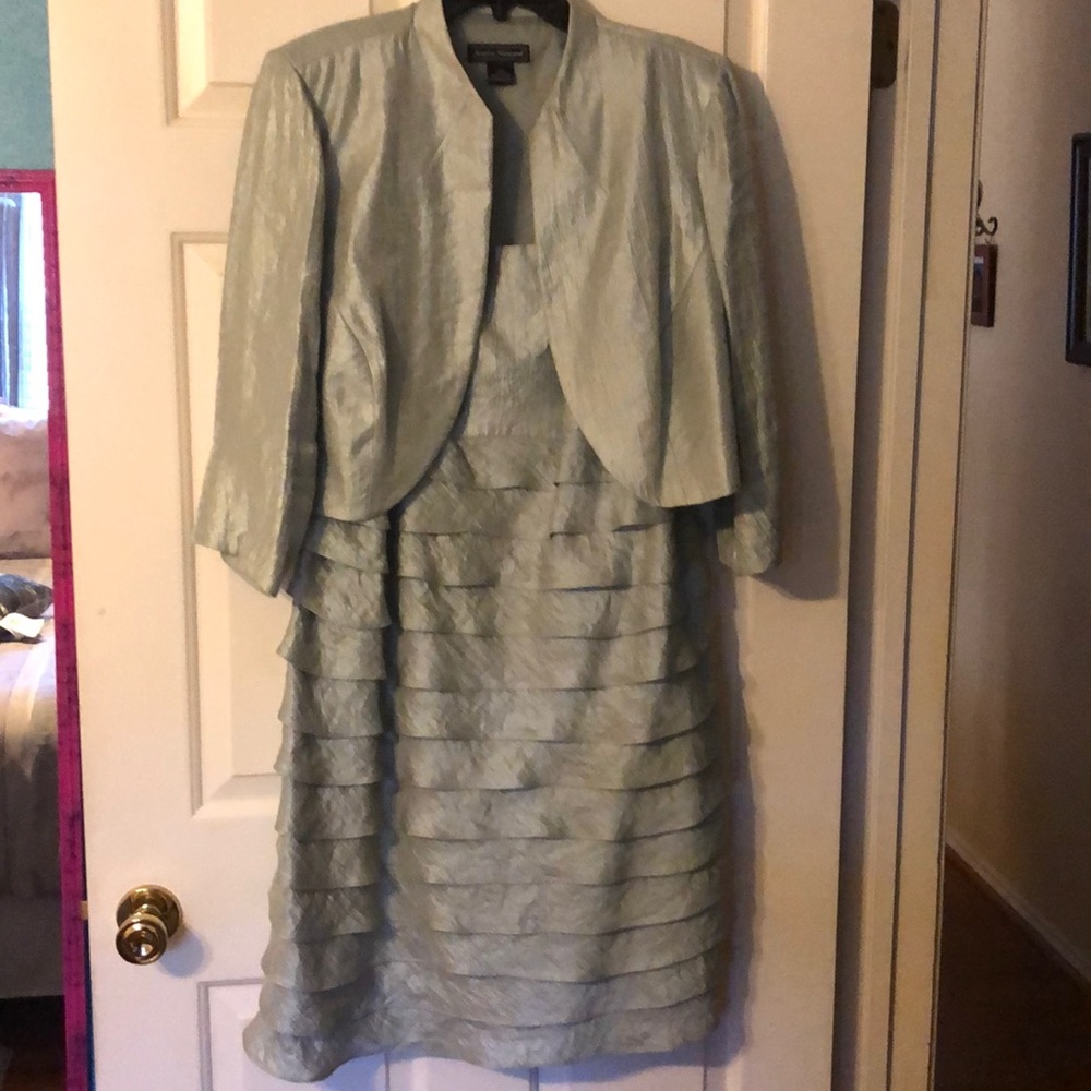 2 piece green after 5 dress